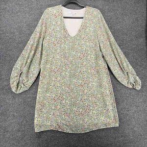 V-Neck Floral Midi Dress in Light Multi
